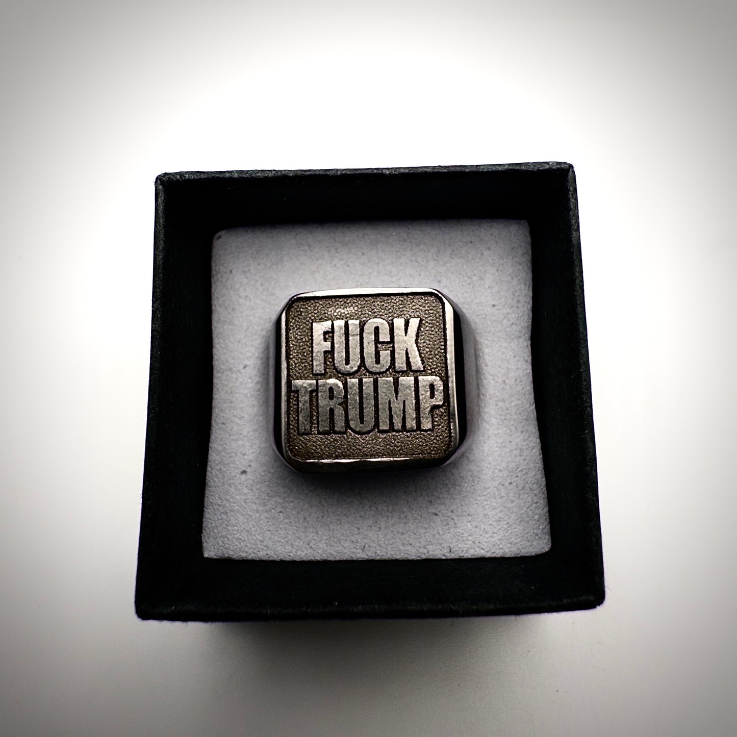 FUCK TRUMP Stainless Steel Signet Ring