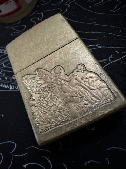 Mushroom Fairy Zippo Lighter: Engraved Flip Lighter, Fairycore Gift