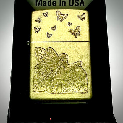 Mushroom Fairy Zippo Lighter: Engraved Flip Lighter, Fairycore Gift