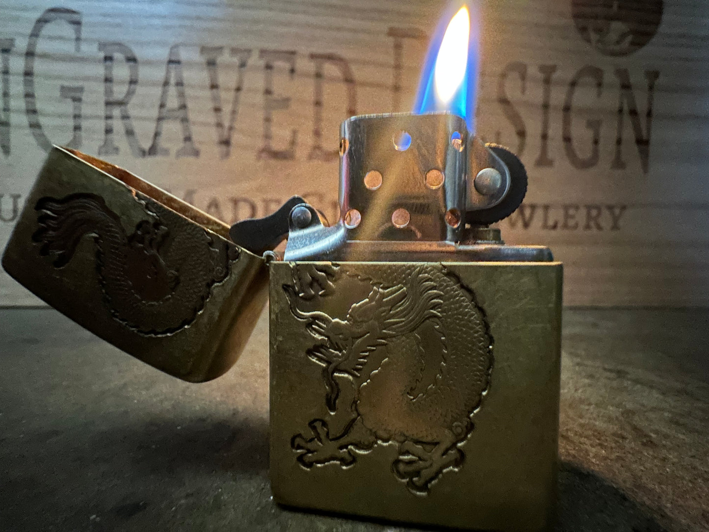 Japanese Dragon Zippo Lighter, Personalised Lighter for Her and Him, Personalized Zippo, Vintage Lighter, Flip Lighter, Manga Art