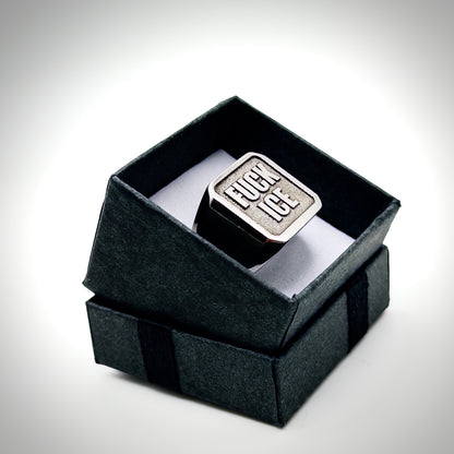 FUCK ICE Stainless Steel Signet Ring